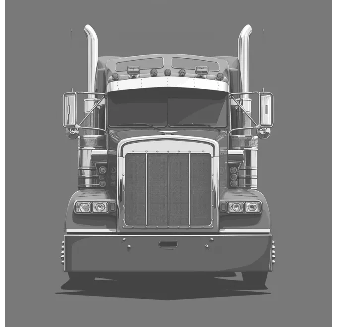 missing_image_124 Peterbilt 330 335 337 348 379 365 367 384 386 388 And 389 Grey ZenEclipse Door Window Cover Set - Image 1