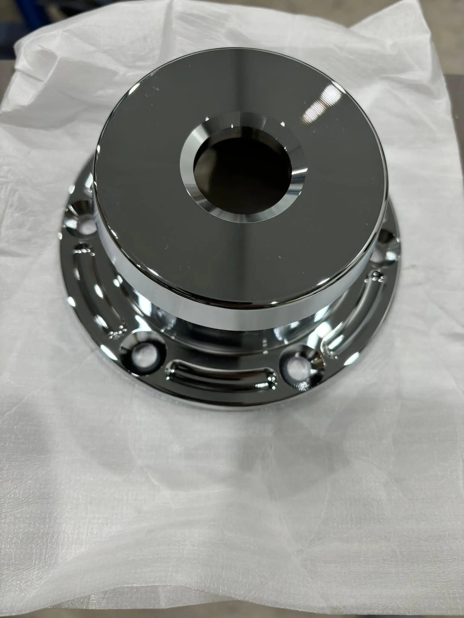 177168414676569.webp Chrome billet front wheel hub oilers - Image 1
